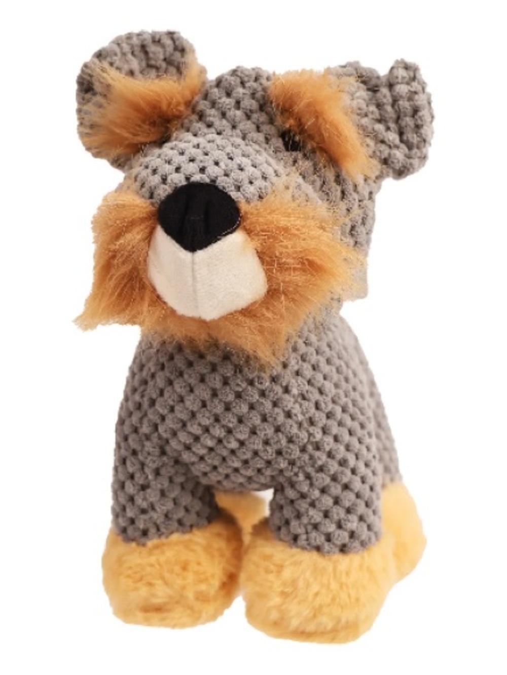 🐶🐾 Giftable World Sammy Schnauzer Squeaky Crinkle Plush Dog Toy 9" 🐾🐶